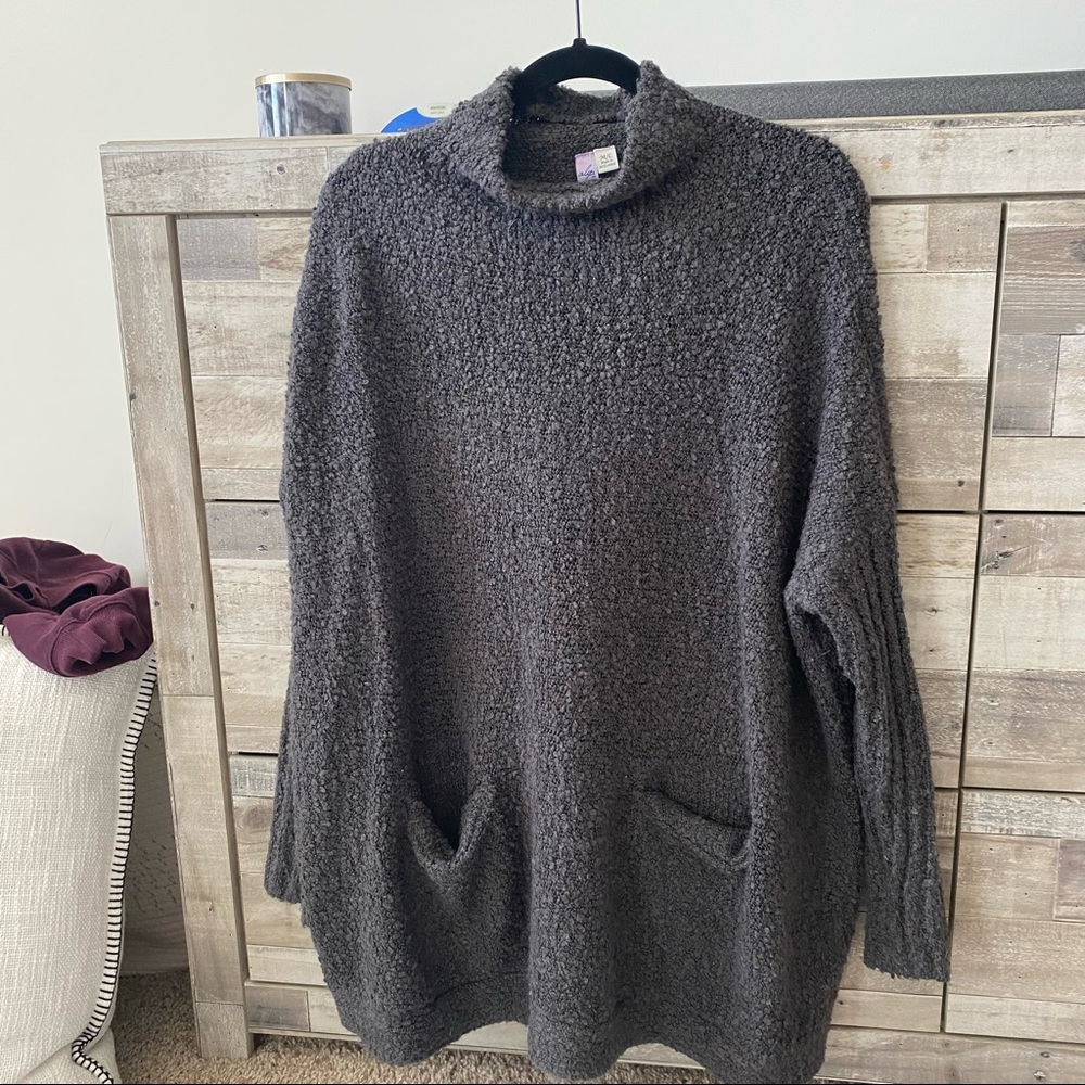 Alya Tunic Mock-Neck Sweater